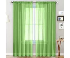 2 Panneaux Rideaux Sheer Salon Tringle De Rideau De Fenetre Panneaux Semi-Transparent Chambre