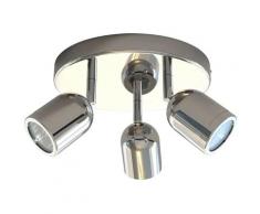 Vala - Plafonnier 3 Spots Orientables Salle de Bain Farant IP44 25W*3, LED Angle Réglable Éclairage
