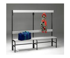 Banc pour vestiaire en acier, pour environnements humides - h x p 1600 x 335 mm - L 1500 mm, sans