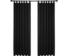 Deconovo - Lot de 2 Rideaux Occultant Isolant Thermiques Salon à Pattes, Taille Moyenne, 140x290