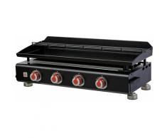 Brasero - Plancha Silvia II G 4 feux Brasero - Surface cuisson 84 x 34 cm - 4 brûleurs - Plaque