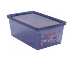 EDA - Boîte de rangement plastique crystaline 34,3 x 21 x 13,2 bleu profond 6 l