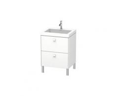 Duravit Brioso meuble lavabo c-collée avec socle sur pied 60,0x48,0 cm, 2 tiroirs, sans trop-plein,