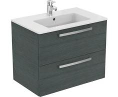 Ideal Standard - Ulysse Meuble suspendu 70 cm et lavabo-plan, Bois grisé (E0542SG)