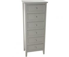 Chiffonnier Charme - 6 Tiroirs - - Taupe