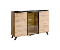 Buffet, bahut modèle TINO + LED. Meuble type scandinave. Enfilade design pour votre salon ou salle