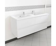 Caisson double vasque ROSALY 120 - Blanc brillant