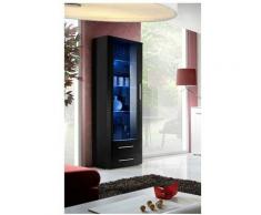 Vitrine murale à poser LED - Neo I - 60 cm x 190 cm x 40 cm - Noir - Livraison gratuite - Noir