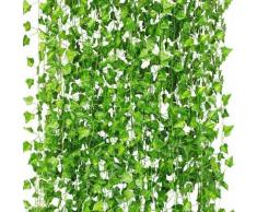 Plantes suspendues artificielles, fausses feuilles de lierre guirlande cadeaux fête jardin mariage
