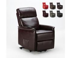 Fauteuil de relaxation électrique avec système lève personne pour seniors 2 roues Amalia | Couleur: