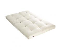 Terre De Nuit - Matelas futon écru en coton 140x190 - Naturel