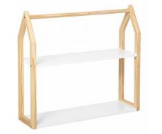 Étagère Murale Enfant Maison 56cm Blanc