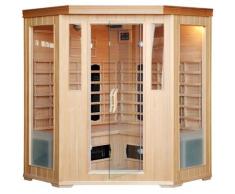 CABINE SAUNA LUXE INFRAROUGE 3/4 PLACES - Naturel