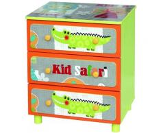 Commode enfant Motif Safari, L 43.5 x P 34 x H 50.5 cm