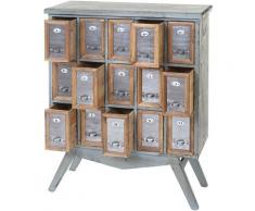 Placard de pharmacien HHG-074, commode, bois massif de sapin, vintage, style shabby 94x73x32cm