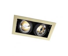 QAZQA oneon - Grand spot encastrable Art Deco - 2 lumière - L 343 mm - Doré/Laiton - Art