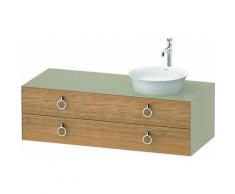 Duravit White Tulip, meuble sous-vasque suspendu, largeur 1300 x profondeur 550mm, avec 2 tiroirs,