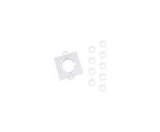 Support Spot Encastrable GU10 LED Orientable Carré BLANC (Pack de 10)