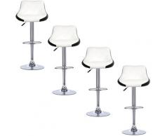 Yongqing - Facile à Nettoyer Tabouret de Bar Lot de 4 avec siège Bien rembourré, en Cuir Artificiel