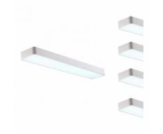 Réglette lumineuse LED 120cm 45W Suspendue BLANC (Pack de 5) - Blanc Froid 6000K - 8000K