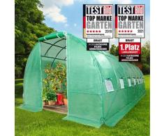 Serre de Jardin Tunnel 24m² (3x8), extrêment stable, croissance optimale des plants, aération