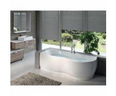 Novellini Baignoire hydromassage d'angle Venus sur châssis avec panneau et Désinfection | Blanc