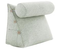 Coussin de Lecture Incliné Traversin de Dossier Repos de Tête de lit Compensé Triangulaire Coussin