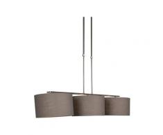 QAZQA combi delux - Suspension Moderne - 3 lumière - L 1180 mm - Gris - Moderne - Éclairage