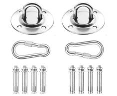 Lot de 2 crochets de plafond en acier inoxydable 304 - Pour fauteuil suspendu, hamac, sac de boxe,