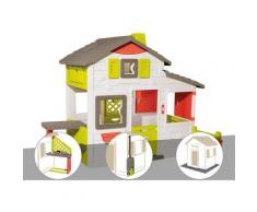 Cabane enfant Neo Friends House + Cuisine d'été + Récupérateur d'eau + 3 Sets de 6 dalles - Smoby