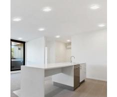 Etc-shop - Lot de 8 plafonnier LED ALU blanc lampe à encastrer, chambre, éclairage salle de