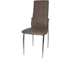 Ventemeublesonline - CHAISE TAPISSÉE CHICAGO CAPUCCINO PU 51 CM X 41 CM X 100 CM