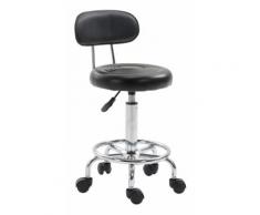 Tabouret de massage tabouret de travail pivotant 360° hauteur assise réglable 48-64 cm simili cuir