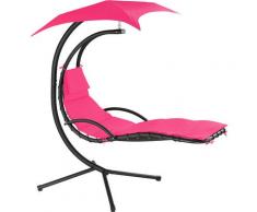 Tectake - Transat suspendu KASIA - fauteuil relax, fauteuil suspendu, chaise suspendue - rose vif