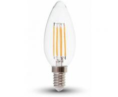 Ampoule LED E14 4W Bougie Filament 6400K