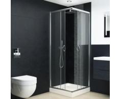 Cabine de douche avec bac Verre de sécurité 80x80x185 cm