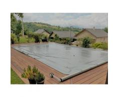 Poolco - Bâche de piscine de sécurité 4 saisons 4m x 8m, Manuelle, couleur Grise - COVTOP