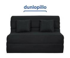 Banquette BZ 140 ORLANDO pearl noir - matelas Dunlopillo