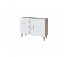 Buffet, enfilade, bahut OSLO petit modèle. Meuble design type SCANDINAVE. Effet ultra tendance pour