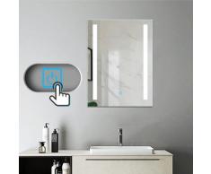 Miroir salle de bain 70x50cm anti-buée Mural Lumière Illumination avec éclairage LED