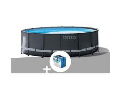 Kit piscine tubulaire Intex Ultra XTR Frame ronde 5,49 x 1,32 m + Bâche à bulles
