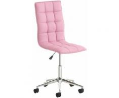 Fauteuil de bureau Peking similicuir rose