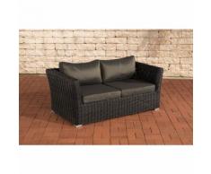 Canapé de jardin 2 places Mandal rond/noir Anthracite