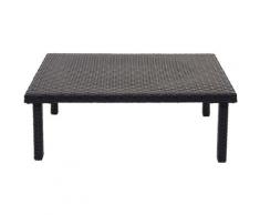 Table d'appoint en polyrotin 878, table de jardin/balcon, gastronomie 80x50cm ~ noir - HHG