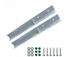 Wickey - Ancrage au sol ancrage poteau SolidLock - set de 2 ancrages pour aire de jeux & portique