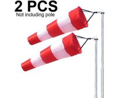 2 pcs Girouette Extérieur Suspendu Rip-stop Wind Sock Tournant Windsock (80cm)
