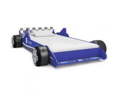 Lit Voiture de Course pour Enfants 90x200 cm Bleu