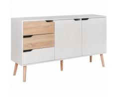 SVEN | Commode style scandinave salon chambre | 147x84x38cm | Meuble de rangement Buffet Enfilade |