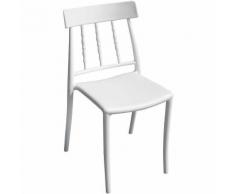 Chaise haute en polypropylène coloris blanc - Dim : 45 x 55 x 84 cm -PEGANE-