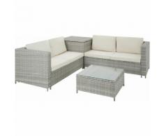 Tectake - Canapé de jardin SIENNE 4 places avec coffre de rangement - table de jardin, mobilier de